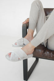 Women's slippers HS-LUX fur gray