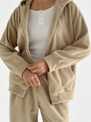 Suit Jacket and Pants (plain) polar fleece beige