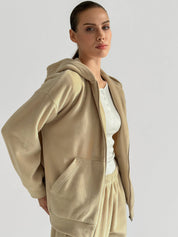 Suit Jacket and Pants (plain) polar fleece beige