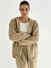 Suit Jacket and Pants (plain) polar fleece beige