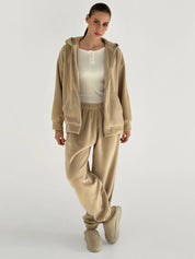 Suit Jacket and Pants (plain) polar fleece beige