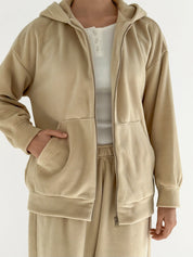 Suit Jacket and Pants (plain) polar fleece beige