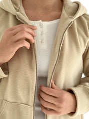 Suit Jacket and Pants (plain) polar fleece beige