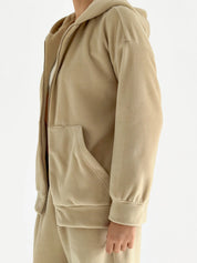 Suit Jacket and Pants (plain) polar fleece beige