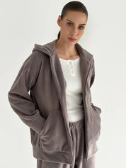 Purple Polar Fleece Suit Set (Jacket & Pants)
