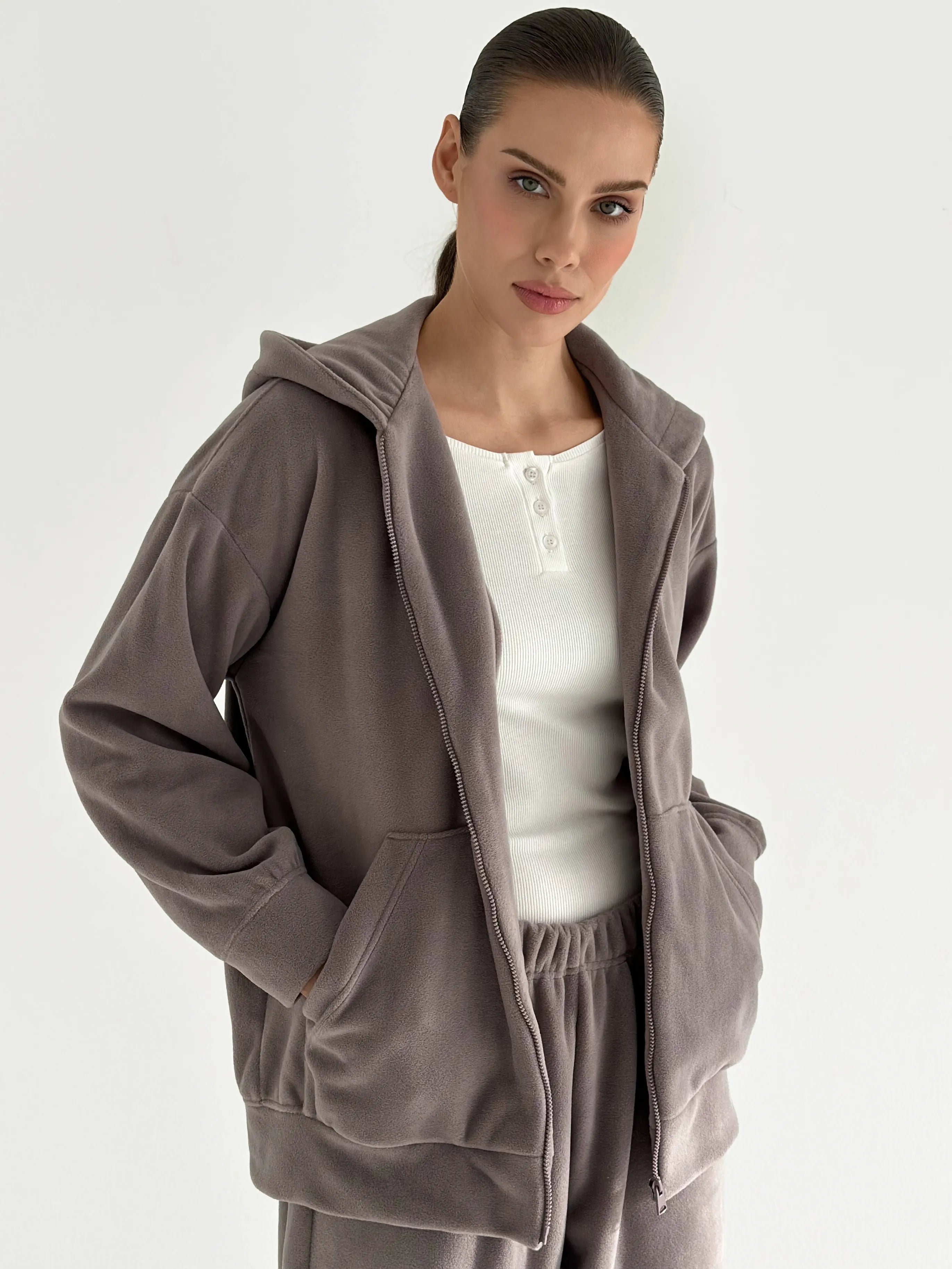 Purple Polar Fleece Suit Set (Jacket & Pants)