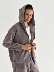Purple Polar Fleece Suit Set (Jacket & Pants)