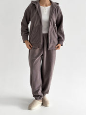 Purple Polar Fleece Suit Set (Jacket & Pants)