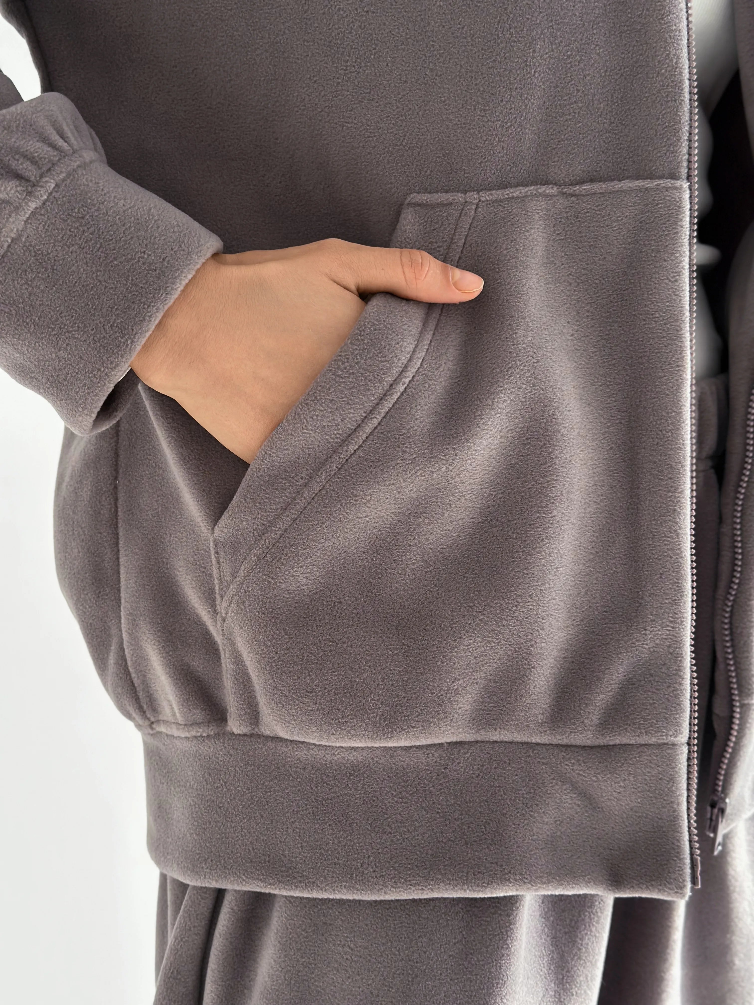 Purple Polar Fleece Suit Set (Jacket & Pants)