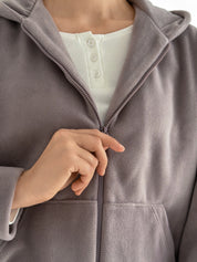 Purple Polar Fleece Suit Set (Jacket & Pants)