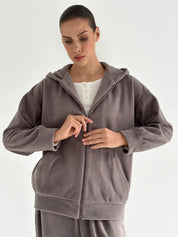 Purple Polar Fleece Suit Set (Jacket & Pants)