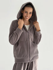 Purple Polar Fleece Suit Set (Jacket & Pants)