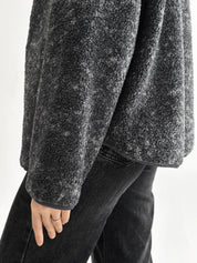 Teddy plush demi-season jacket graphite