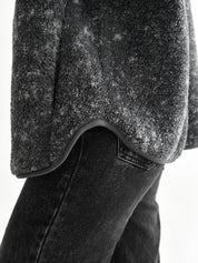 Teddy plush demi-season jacket graphite
