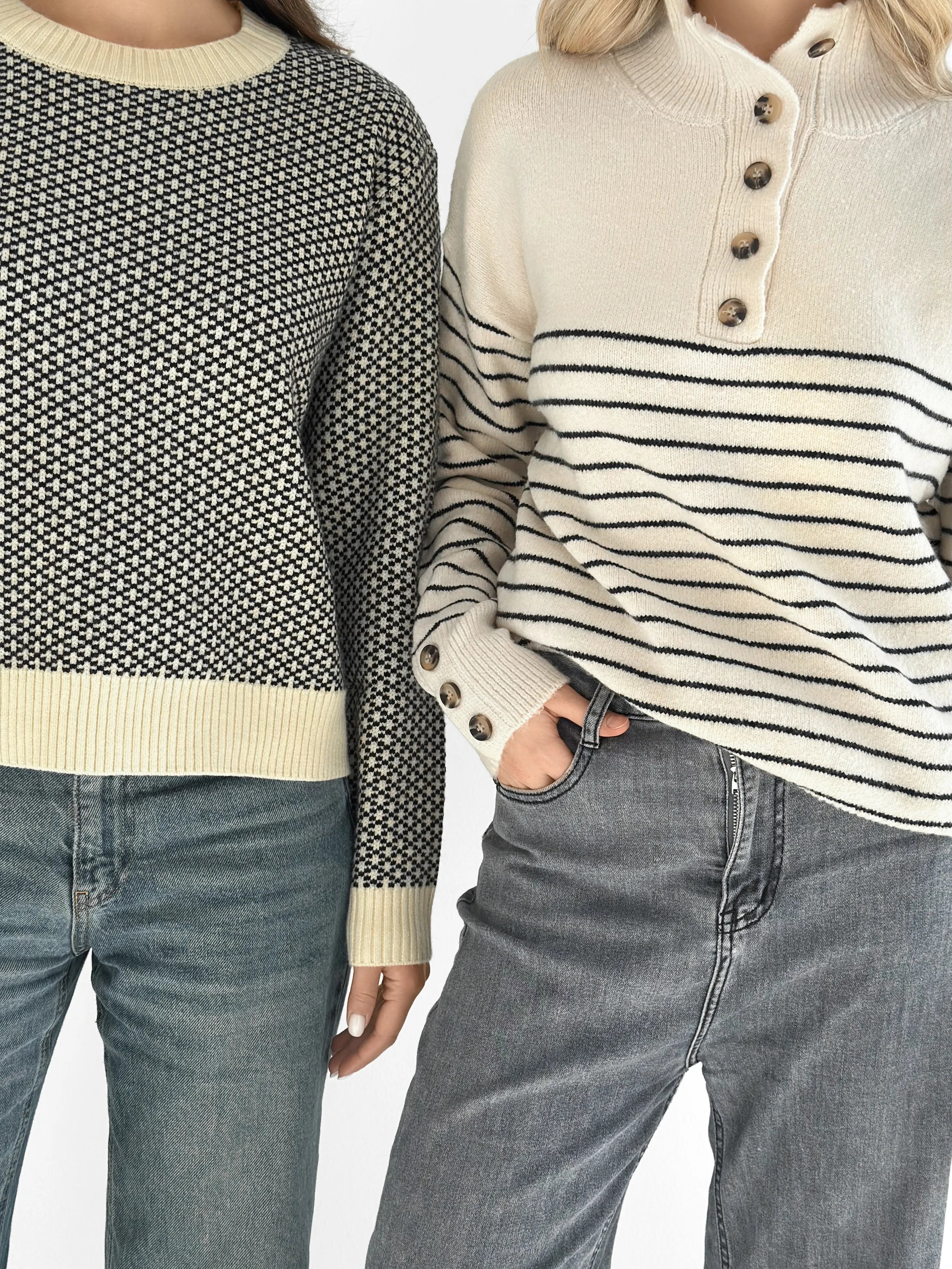 Wool sweater with a pattern