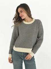 Wool sweater with a pattern