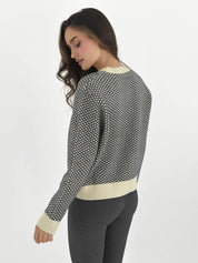 Wool sweater with a pattern