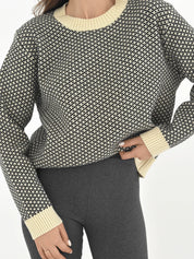 Wool sweater with a pattern