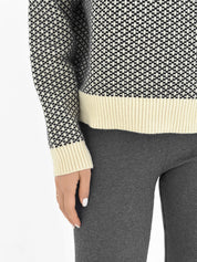 Wool sweater with a pattern