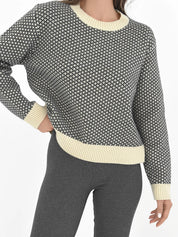 Wool sweater with a pattern