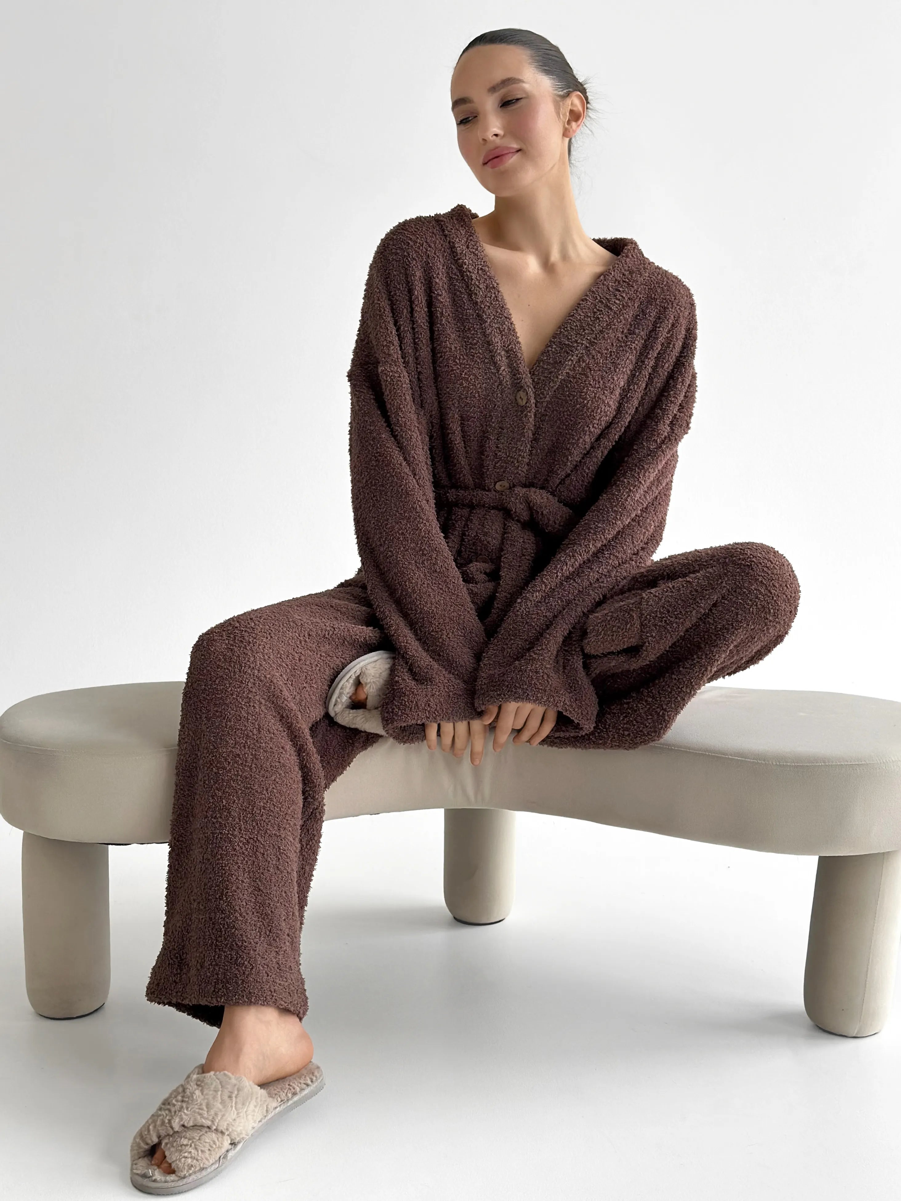 SOFT terry Pants brown