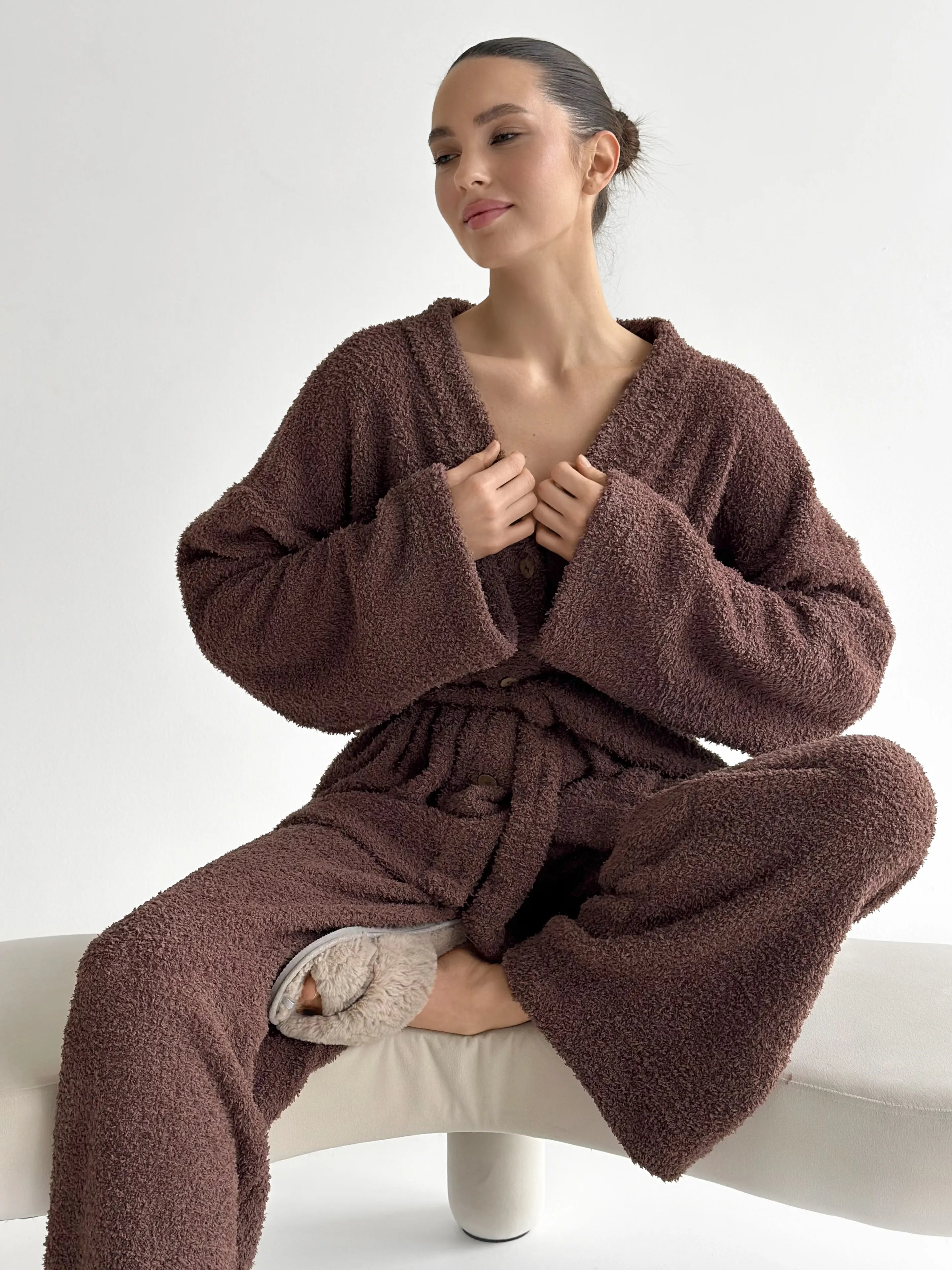 SOFT terry Pants brown
