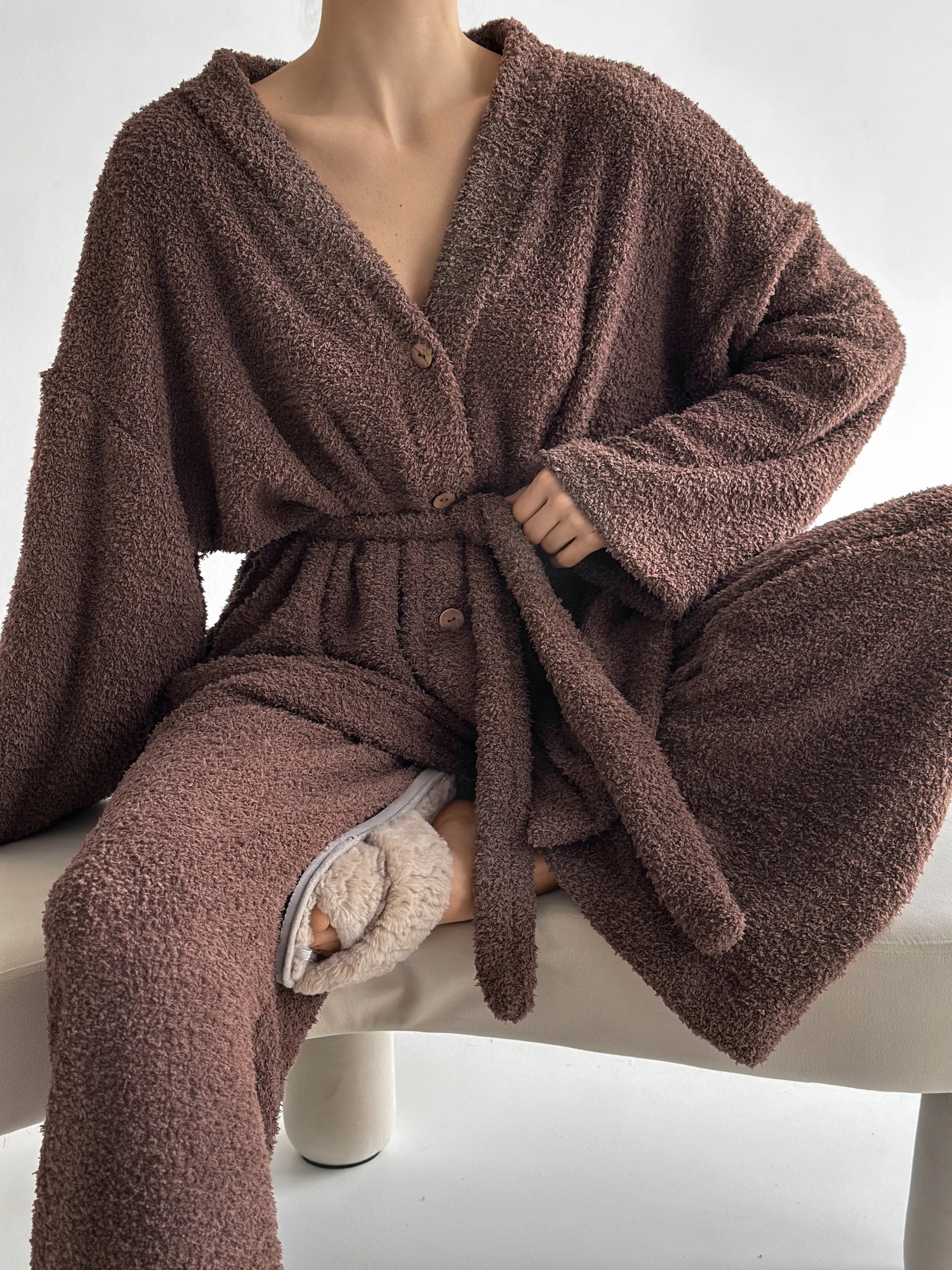 SOFT terry Pants brown