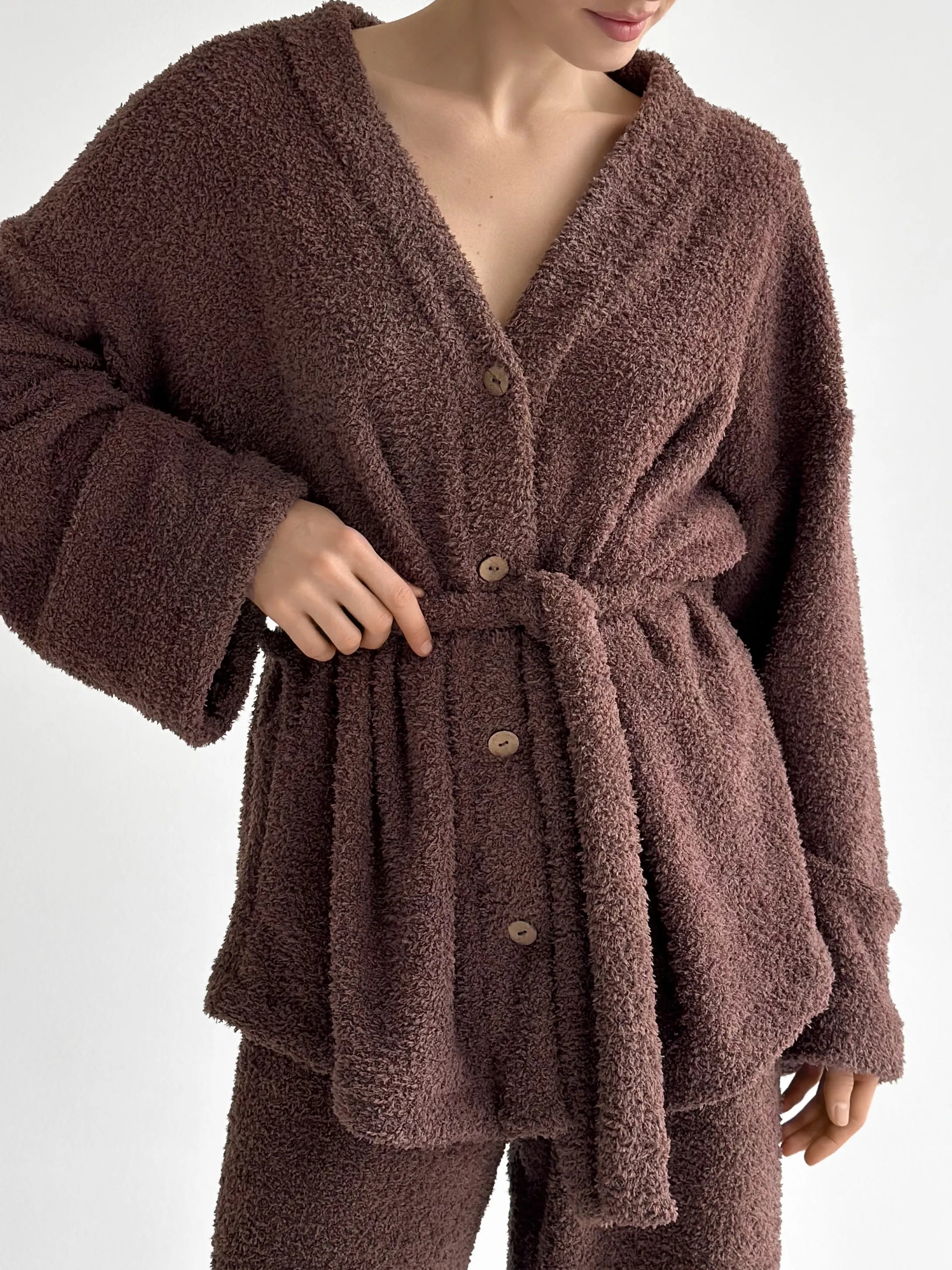 SOFT terry Pants brown
