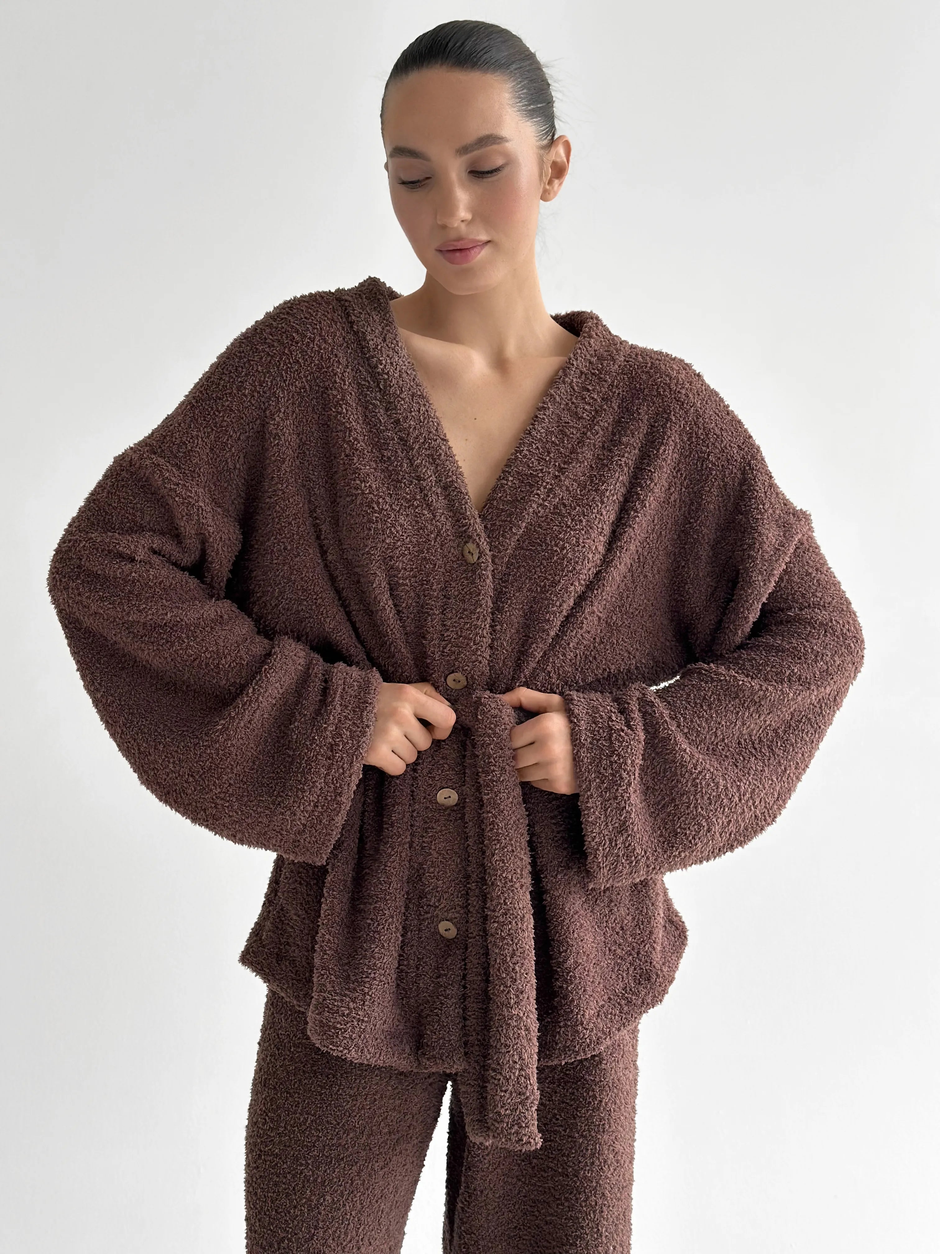 SOFT terry Pants brown