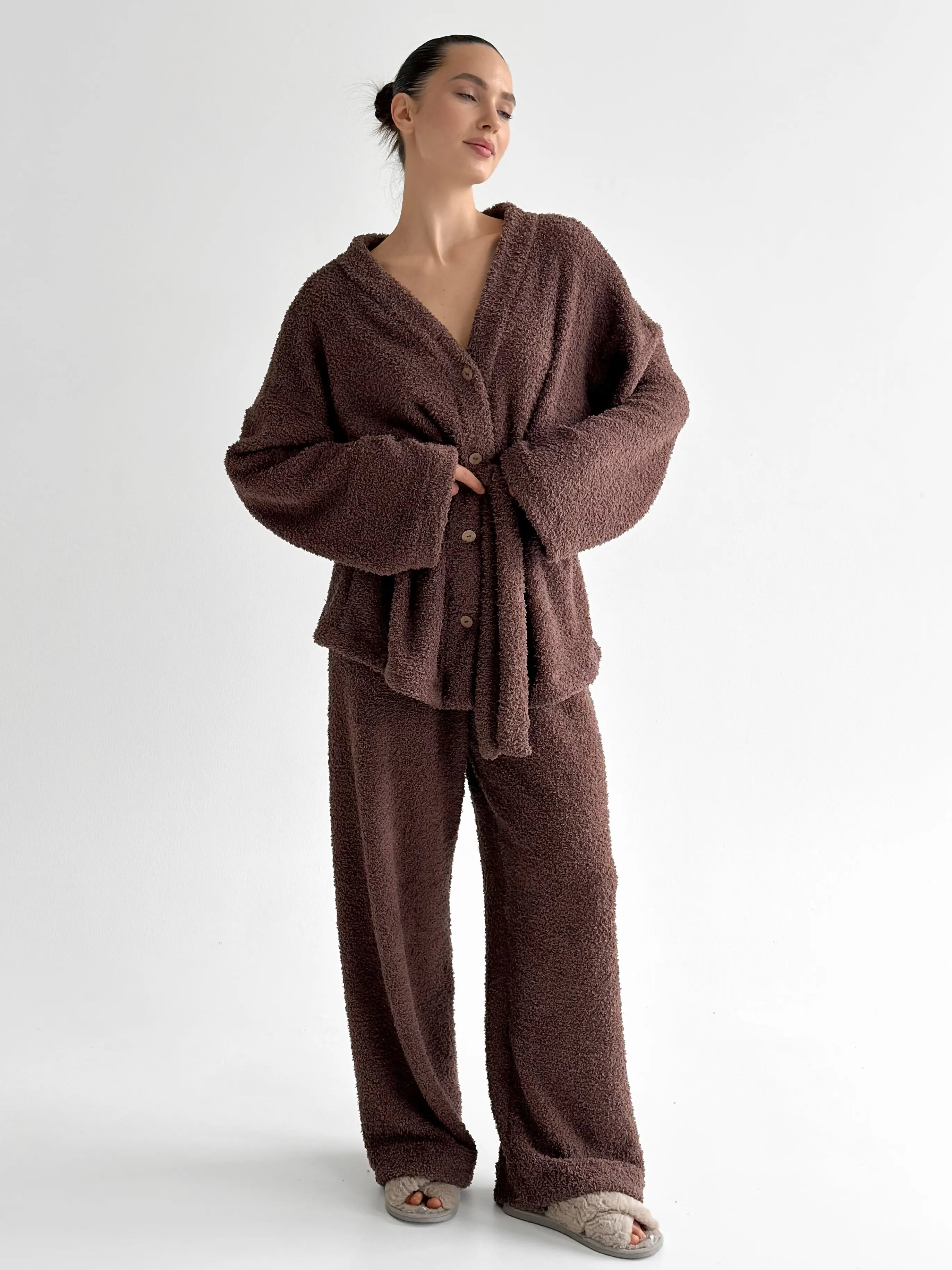 SOFT terry Pants brown