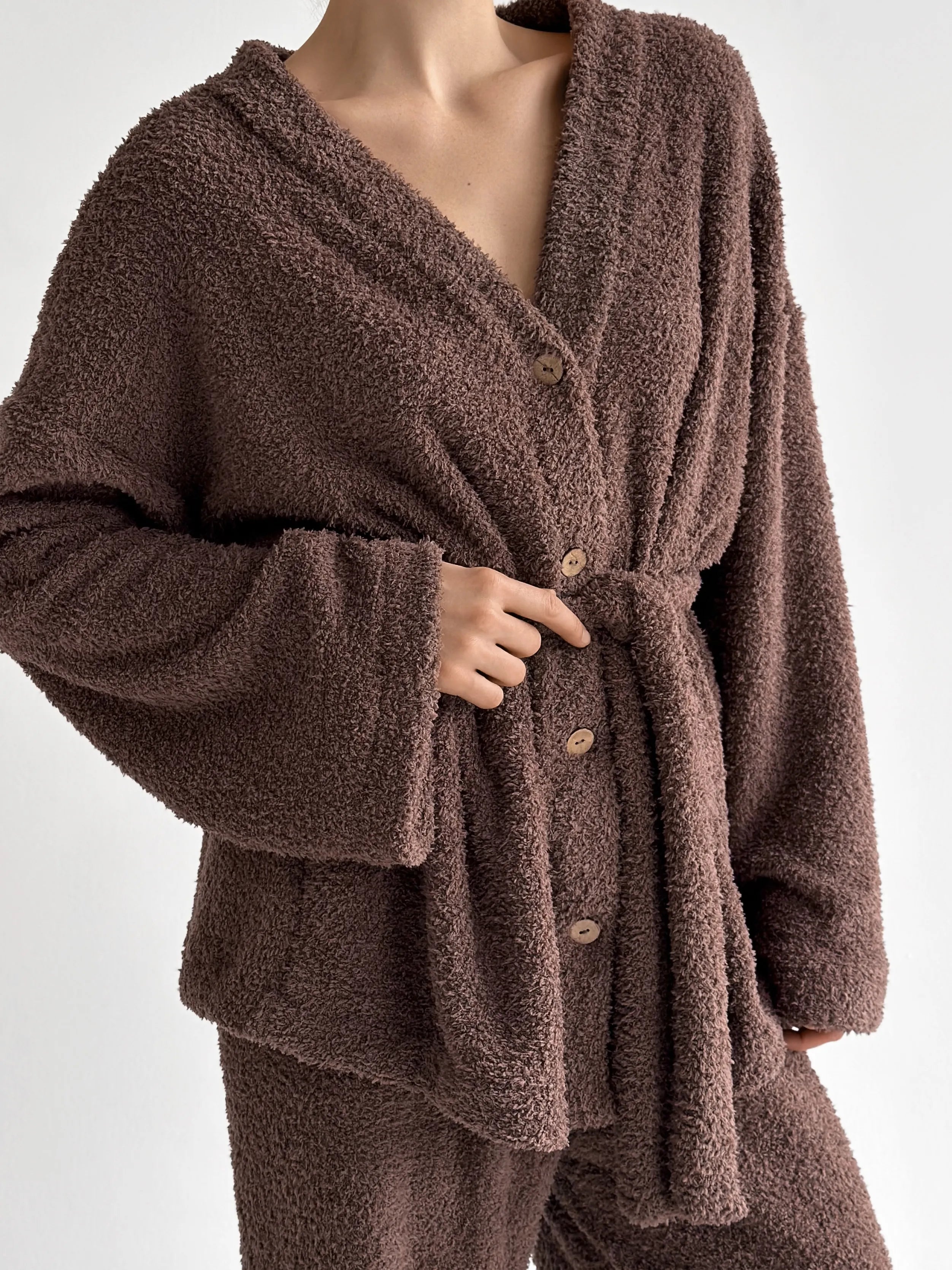 SOFT terry Pants brown