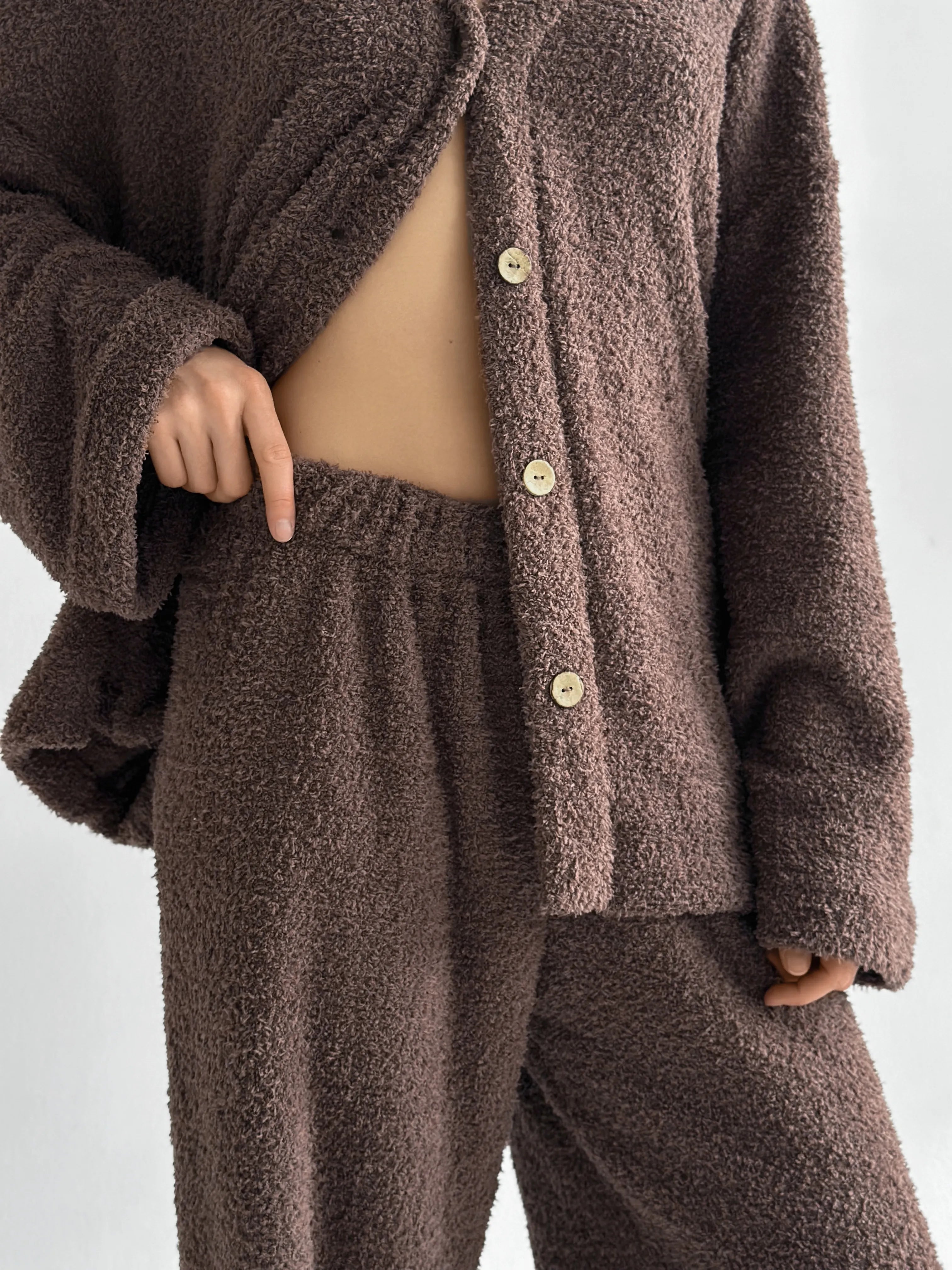 SOFT terry Pants brown
