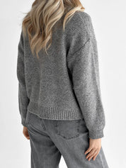 Gray zipper cardigan