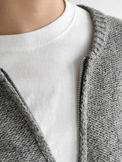 Gray zipper cardigan