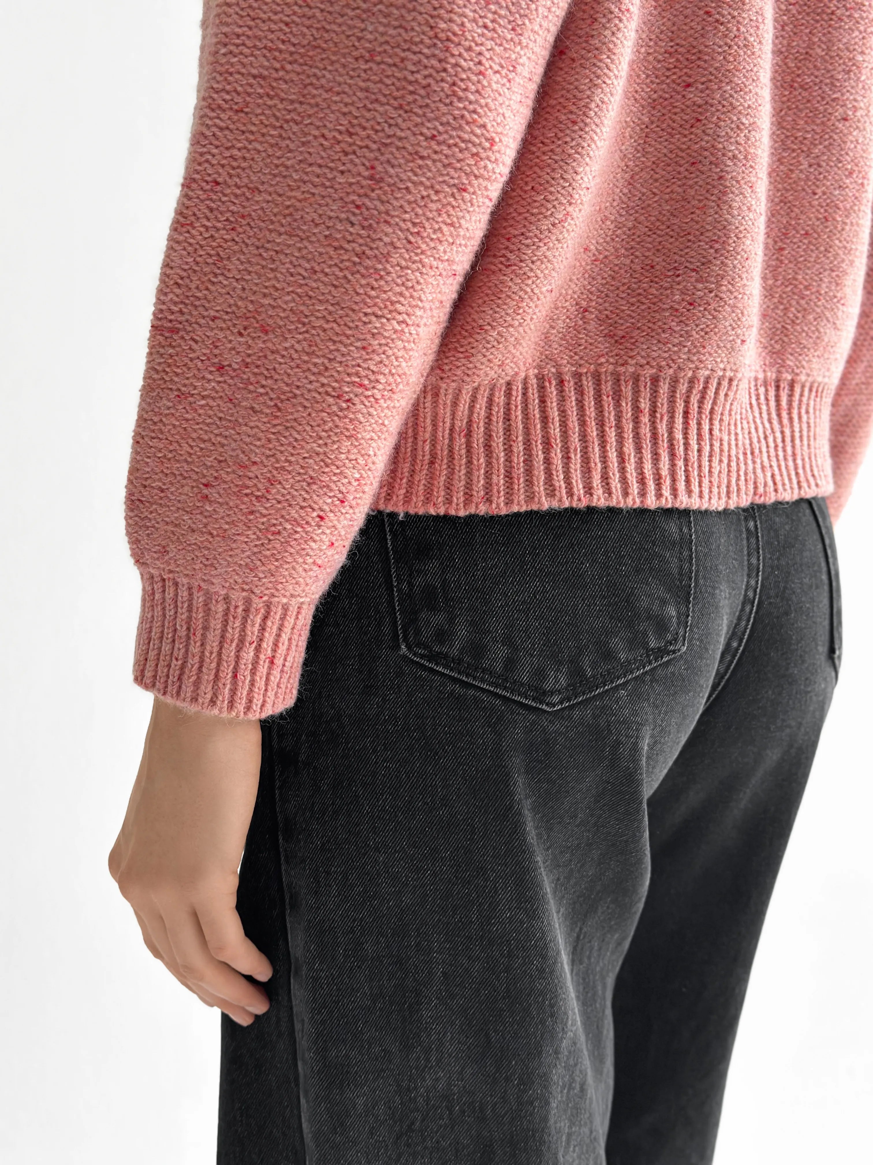 Pink zipper cardigan