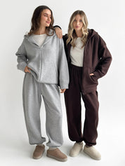Suit Jacket and Pants (flat) 3-thread insulated gray