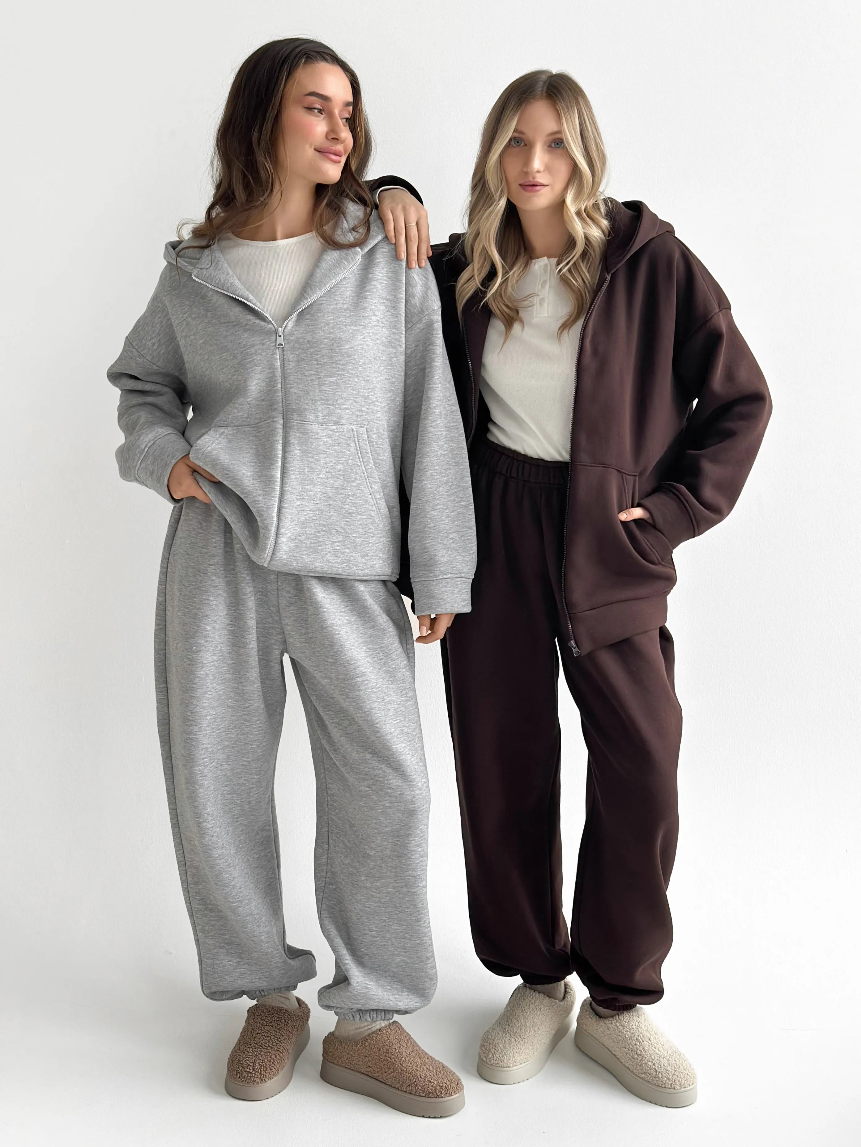 Suit Jacket and Pants (flat) 3-thread insulated gray
