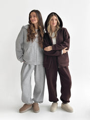 Suit Jacket and Pants (flat) 3-thread insulated gray