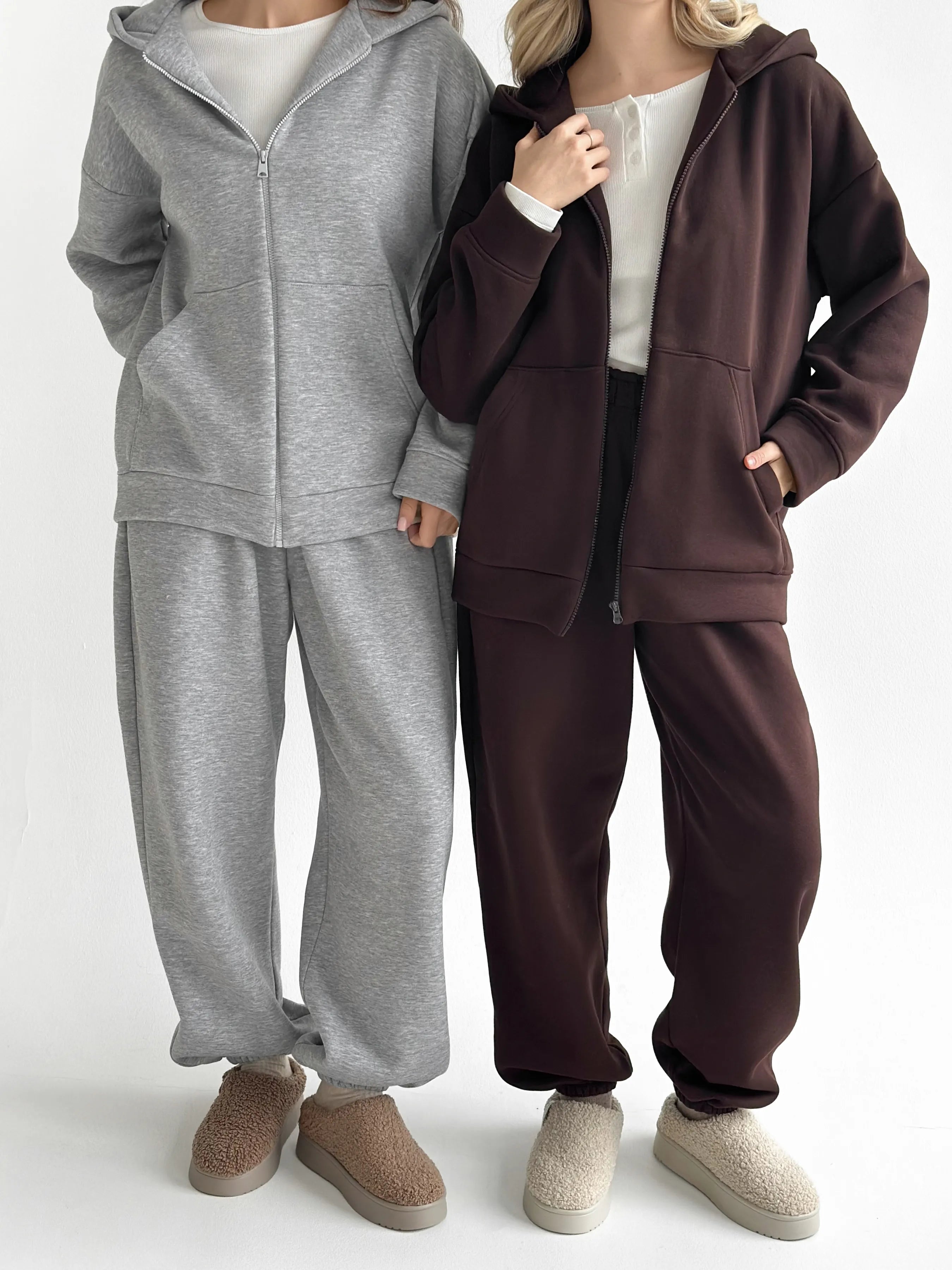 Suit Jacket and Pants (flat) 3-thread insulated gray