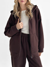 Suit Jacket and Pants (flat) 3-thread insulated brown
