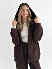 Suit Jacket and Pants (flat) 3-thread insulated brown