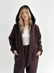 Suit Jacket and Pants (flat) 3-thread insulated brown