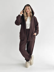 Suit Jacket and Pants (flat) 3-thread insulated brown