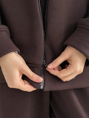 Suit Jacket and Pants (flat) 3-thread insulated brown