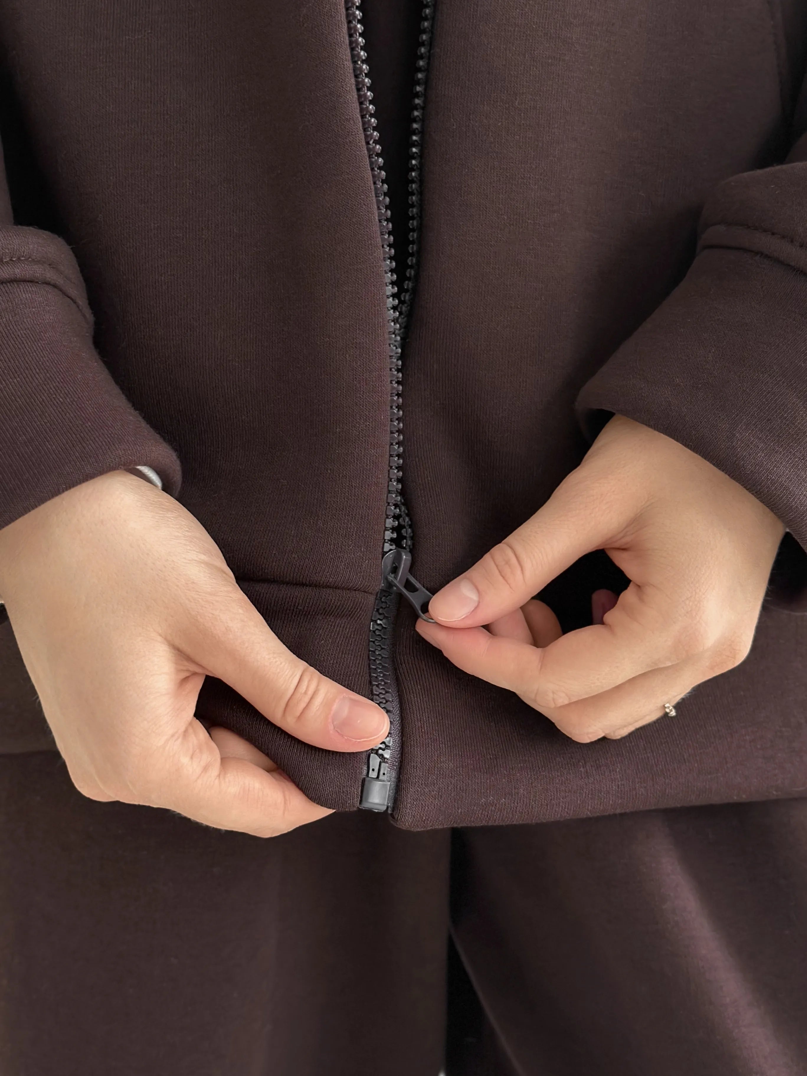 Suit Jacket and Pants (flat) 3-thread insulated brown