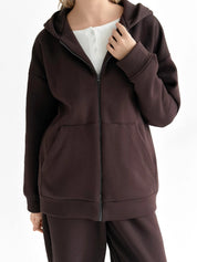 Suit Jacket and Pants (flat) 3-thread insulated brown