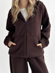 Suit Jacket and Pants (flat) 3-thread insulated brown