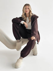 Suit Jacket and Pants (flat) 3-thread insulated brown
