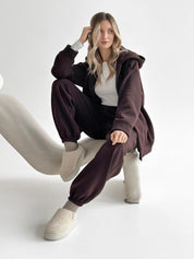 Suit Jacket and Pants (flat) 3-thread insulated brown