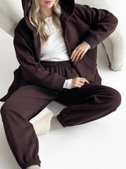 Suit Jacket and Pants (flat) 3-thread insulated brown